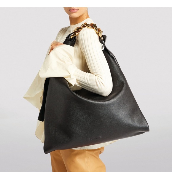 Womens JW ANDERSON Oversized TWIST Black CHAIN HOBO Handbag ..SOLD OUT GORGEOUS - Picture 1 of 17